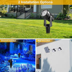 Blue Solar Spot Lights Outdoor, 2 Pack Solar Landscape Spotlights IP65 - Image 6
