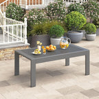 Wisteria Lane Outdoor Furniture Patio Coffee Table, Rectangle Outdoor Coffee - Image 7