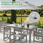 9 Piece Patio Dining Sets for 8 HIPS Outdoor Dining Table Set - Image 4