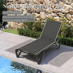 Domi Pool Lounge Chairs Set of 2, Aluminum Adjustable Outdoor Chaise Lounge - Image 3