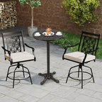 COSTWAY 24" Patio Round Bar Table, 41.5" Pub Height Cast Aluminum High Top Table - Image 4