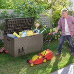 Greesum 100 Gallon Resin Deck Box Large Outdoor Storage - Image 2