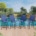 GarveeLife 2 Piece Outdoor Swivel Bar Chairs, Patio High Swivel Bar Stools - Image 7