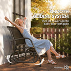 Outsunny 2-Person Outdoor Glider Bench, Patio Double Swing Rocking Chair - Image 4
