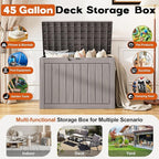 Outdoor Storage Box, Resin Deck Boxes Indoor and outdoor, Waterproof Storage - Image 3