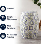 JONATHAN Y TBL1025A Lula 17.25" Suzani Ceramic Indoor/Outdoor Garden Stool - Image 6