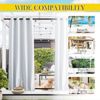 NICETOWN 2 Panels Outdoor Curtains - Image 8