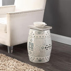 JONATHAN Y TBL1013C Double Happiness 18" Chinoiserie Ceramic Drum - Image 2