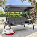 HOMREST 3 Person Outdoor Porch Swing - Image 7