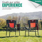 SUNNYFEEL Camping Directors Chair, Heavy Duty, Oversized Portable Folding Chair - Image 3