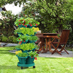Strawberry Vertical Planters Tower Garden 3 Pack, 7 Tiered Stacking Herb - Image 7