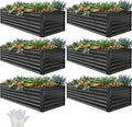 YITAHOME 6pcs 6x3x2 ft Galvanized Raised Garden Bed Kit, Large Metal Planter Box by YITAHOME