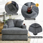 Merax Modern 43.5" Chaise Lounge - Image 5