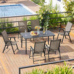 Yaheetech Patio Dining Chairs Set of 2, Portable Dining Chairs - Image 2