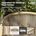 PHI VILLA 9 Piece Outdoor Dining Set - Image 3