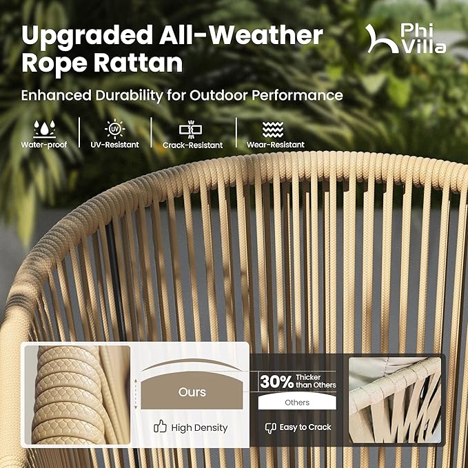 PHI VILLA 5 Pieces Outdoor Small Dining Set - Image 2