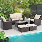 HOMREST 6 Pieces Outdoor Patio Furniture Set - Image 5