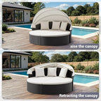 Patio Furniture Round Outdoor Daybed - Image 4