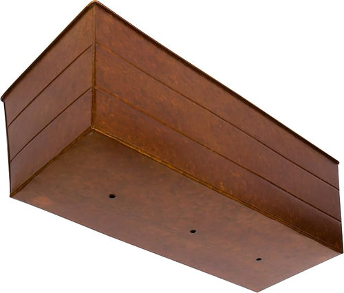 22" Galvanized Window Box Flower Planter by Trademark Innovations - Image 2
