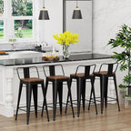 Yongchuang 24" Metal Barstools Set of 4 Counter Bar Stools - Image 4