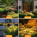 Kwaiffeo Solar Garden Light 4 Pack Outdoor Waterproof Firework Lights - Image 3