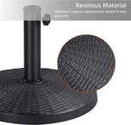 Yaheetech 22 lbs Heavy Duty Outdoor Umbrella Base 18" Round Patio Umbrella - Image 3
