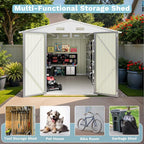 Greesum 8×10FT Outdoor Storage Shed, Metal Patio Storaged Sheds - Image 7