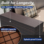 Outdoor Patio Furniture Set, 6 Pieces Outdoor Sectional Furniture High Backrest - Image 5