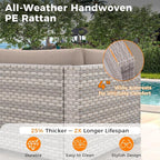 10-Seat Outdoor Wicker Patio Furniture Set - Image 4