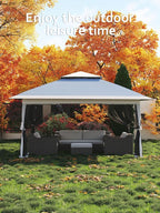 13 X 13FT Pop Up Gazebo, Canopy Tent, Gazebos on Clearance, Patio Folding Canopy - Image 7