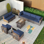 Kullavik 10 Pieces Outdoor Patio Furniture Set - Image 8