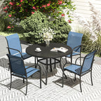 VICLLAX 5 Pieces Patio Dining Set, Outdoor Furniture Set Includes 41.2" Round by HOME