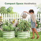 GreatBuddy 2x2x1 ft Round Galvanized Raised Garden Bed, Easy-Assembly Raised Bed - Image 2
