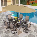 PHI VILLA 8 PCS Patio Dining Set by PHIVILLAThepioneerofcomfortablehouseholdsupplies