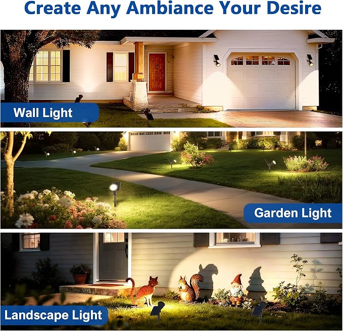 Solar Lights Outdoor Waterproof IP65, 3000K Super Bright LED, 2 Lighting Modes - Image 6