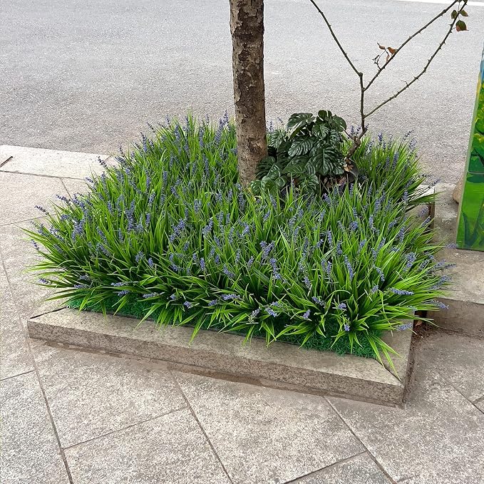 alyptus 12 Bundles Artificial Plants Outdoor Fake Monkey Grass - Image 6