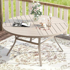 VICLLAX Round Patio Table with Adjustable Umbrella Hole - Image 2