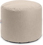 Jaxx Spring Indoor/Outdoor Bean Bag Pouf Ottoman, Sunbrella Flax by Jaxx