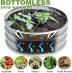 2Pcs 2X2X1ft Round Raised Garden Bed Kit, Galvanized Raised Garden Beds Outdoor - Image 3