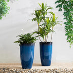 Glitzhome 23.5" H Oversized Tall Round Tapered Planter, Plastic Flower Pots - Image 3