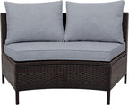 Merax 5-Piece Outdoor Sectional Sofa Set, All-Weather PE Wicker Patio Furniture - Image 3
