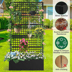 Metal Planter Box with Trellis 36" L x 16" W x 72" H, Raised Garden Bed with - Image 2
