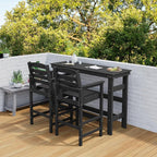SERWALL Outdoor Bar Table and Chairs Set, Adirondack Bar Chairs Set of 2 and - Image 2