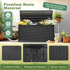 Flamaker Outdoor Storage Box 100 Gallon Waterproof Resin Deck Box Delivery Box - Image 3