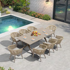 PURPLE LEAF 9 Pieces Outdoor Dining Set - Image 2