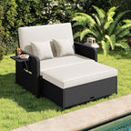 COSTWAY Patio Rattan Daybed - Image 2