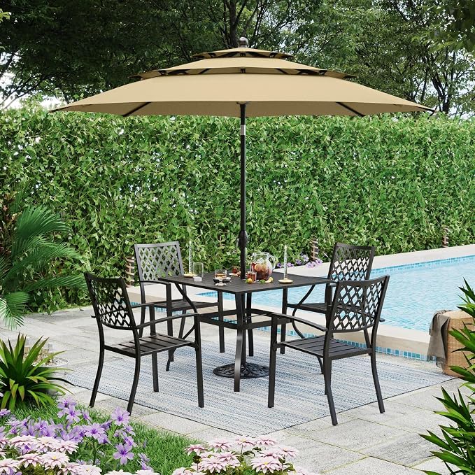 PHI VILLA Outdoor Dining Set 6 PCS - Image 6