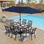 PHI VILLA Patio Dining Set 8 PCS - Image 6