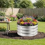 ZXZYHFTY Round Galvanized Raised Garden Bed kit, Round Large Metal Raised - Image 8
