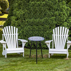 Metal Outdoor Side Tables Set of Two Small Outside Round End Table - Image 8